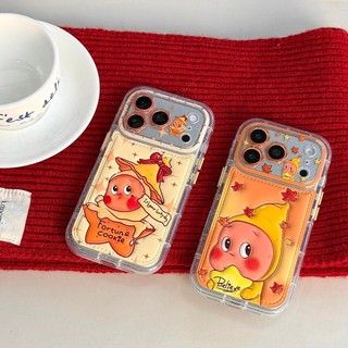 Hoạt Hình Dễ Thương Fortune Cookie Starman Ống Kính Hoa Da Mềm Ốp Lưng Điện Thoại iPhone 17Promax 17Pro 14 15 16 Pro Max 13 Túi Khí Chống Sốc Nữ Vỏ Di Động