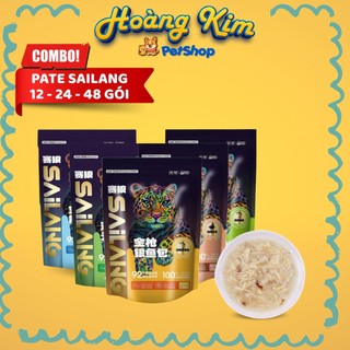 [Thanh lý] Pate SAILANG 12 - 24 - 48 gói 70g pate Langlike cho mèo với 5 vị tự nhiên, không chất bảo quản, dễ tiêu hoá