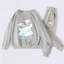 Kuromi Kids Áo Hoodie và quần thường ngày Bộ hai mảnh phong cách hoạt hình cho bé gái Trang phục hàng ngày cho trường học