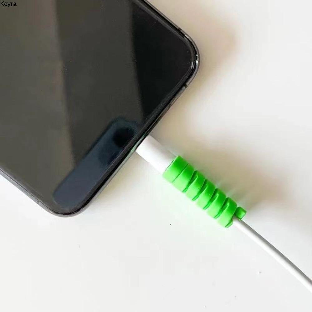 Tông đơ cáp KEYRA, Tay áo bảo vệ cáp dữ liệu TPR chống uốn, 7 màu di động Ngăn ngừa vỡ Thiết bị cuộn dây xoắn ốc nhẹ