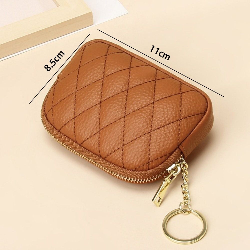[Vận chuyển nhanh] Ví đựng tiền xu Mini SIMPLEAID, Ví dây kéo thông thường bằng da PU, Chìa khóa ô tô di động đa năng