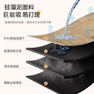 Thảm sàn phòng tắm dày, chống trơn trượt, nhanh khô, chống bụi bẩn, thấm nước, dùng cho nhà vệ sinh