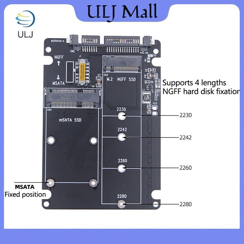 ULJ NGFF Sang SATA 3 Vỏ HDD gắn ngoài MSATA SSD Adapter M.2 SATA Giao thức Adapter Board.