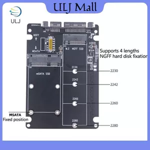 ULJ NGFF Sang SATA 3 Vỏ HDD gắn ngoài MSATA SSD Adapter M.2 SATA Giao thức Adapter Board.
