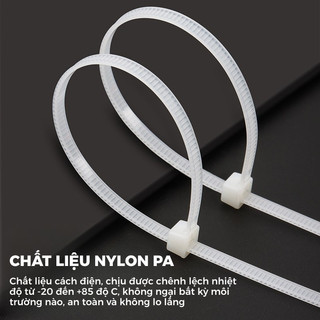 Dây rút nhựa 25cm bó 200 sợi – Dây thít nhựa loại to, bền chắc, trọng lượng 1kg, giá rẻ dùng đa năng