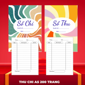 sổ thu - sổ chi riêng lẻ khổ A5 / 70 tờ/ quyển in một mặt(4072)
