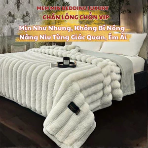 Chăn lông chồn vip siêu nặng 5.8kg Memminbedding luxury mịn như nhung – sang như phòng khách sạn 5 sao