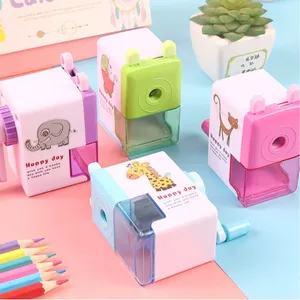 Máy mài bút chì Máy mài bút chì Hoạt hình Máy mài bút chì một lỗ Máy mài bút chì quay tay đóng hộp St