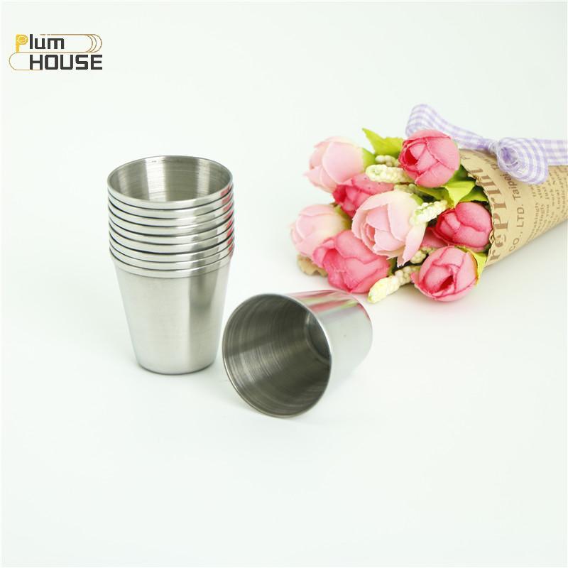 PlumHOUSE 10 Cái 30ml Di Động Inox Rượu Uống Ly Barware Cup VN