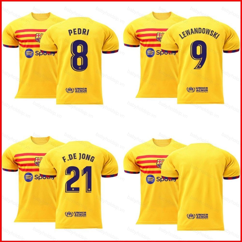 Đồng Phục Bóng Đá Barça Away Season 2022-2023, jersey Lewandowski &amp; Pedri, Phù Hợp Mọi Kích Cỡ