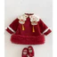 VÁY KID ĐỎ CỔ TRẮNG THÊU PHỐI TUA RUA ZDQ5636