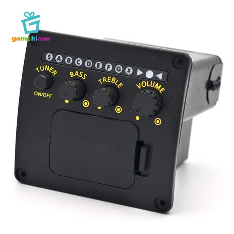 Acoustic Guitar Double Source Pickup 2 Band Equalizer Tuner Hệ Thống Cho Đàn Guitar Dân Gian Tăng Cường Âm Thanh