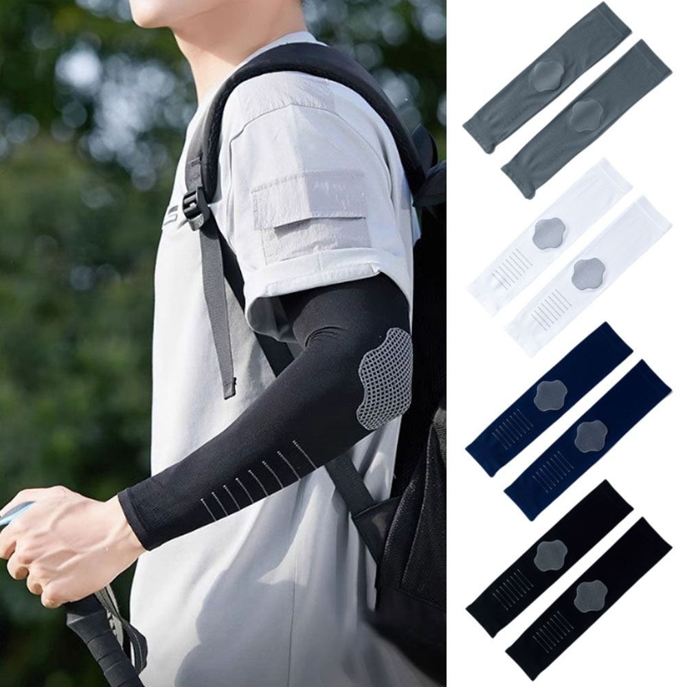 Tay áo chống nắng TRACELIOIAN, Bảo vệ cánh tay thể thao bằng lụa băng bảo vệ chống tia cực tím, thoáng khí bền bỉ Tay áo thấm mồ hôi nhanh khô cho nam và nữ
