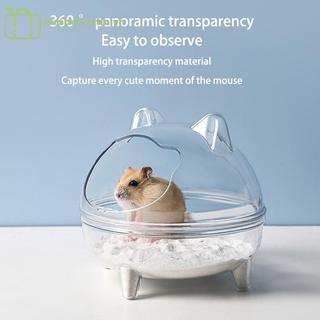 Airspecutin Hamster Phòng Tắm Trong Suốt Nhỏ, Lồng Cát Thú Cưng Dung Tích Lớn, Ngăn Bắn Cát, Phòng Tắm Gia Đình Có Thể Xem Được EN