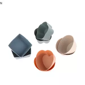 NS 8 Chiếc Đa Hình Silicon Cupcake Lót Cốc Nướng Bánh Chống Dính Có Thể Tái Sử Dụng DIY Bánh Pudding Muffin Lót Bánh Ngọt Khuôn Nướng Bánh NS