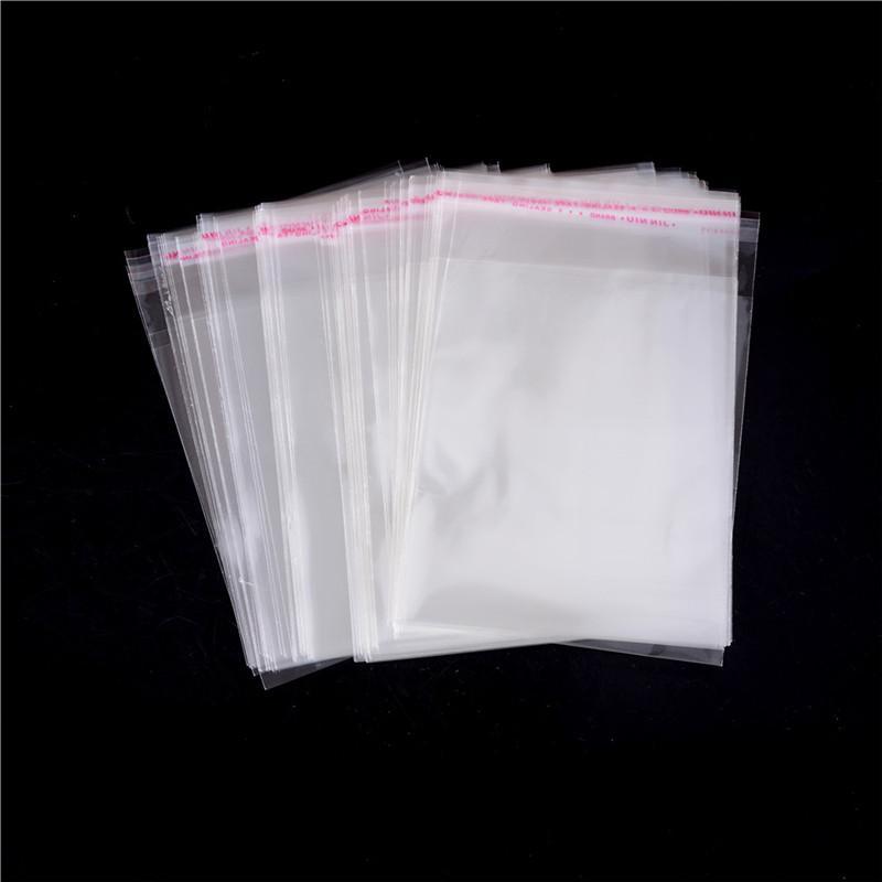 [NR] 100 Cái / túi OPP Clear Seal Trang Sức Nhựa Tự Dính Túi Ngủ Nhà MỚI
