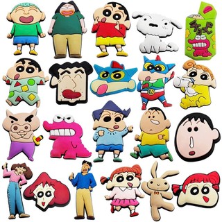 Set 12 Sticker/ Charm gắn dép Shin đáng yêu siêu kute