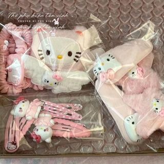 Set kẹp 14 chi tiết Kitty nhiều món kẹp tóc buộc tóc cute