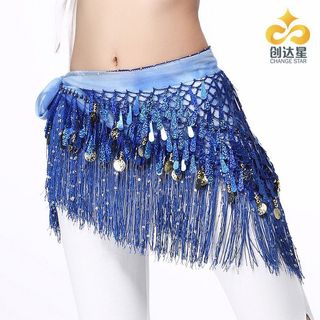 Bụng khiêu vũ với dây thắt lưng khăn tam giác tua rua, phù hợp cho người mới bắt đầu thực hành