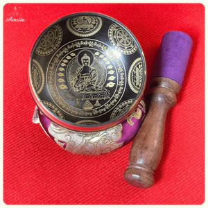 Chuông Xoay Nepal 9.5cm hoa văn Phật Dược Sư - CXNP335