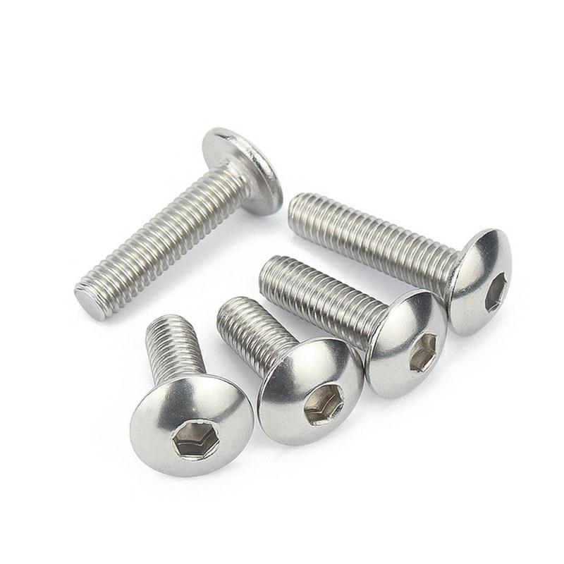 M2 M2.5 M3 M4 M5 M6 M8 M10 304 Thép Không Gỉ Lục Giác Ổ Cắm Vít Đầu Phẳng Tròn Lớn Chữ Thập Vít Bu Lông