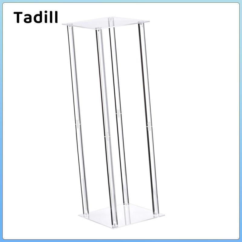 Trong Suốt Hoa Đứng Trang Trí Hiển Thị Giá Đỡ Vuông Thanh Lịch Bình Cao Trụ Cột Đứng Bệ Để Đính Hôn Trang Trí Nhà