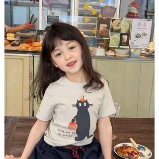 A56-[FORM ÔM] [tomnaukids] Áo Cộc Tay hình MÈO 2 mặt  cho bé gái size từ 9-36Kg