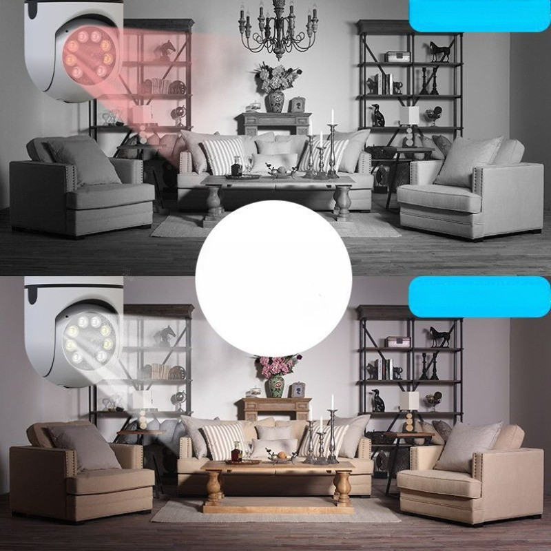 Camera Wifi Trong Bóng Đèn Full HD 1080P, Xoay 360 Độ, Đàm Thoại 2 Chiều, Tầm Nhìn Ban Đêm Rõ Nét, APP