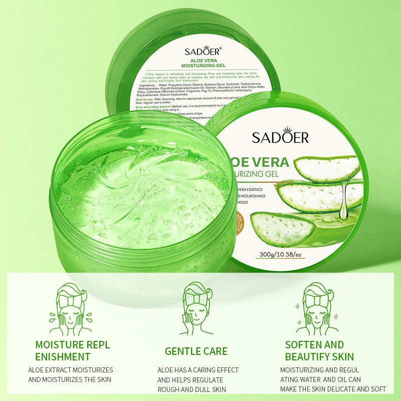 Gel lô hội 300g, Vitamin C Aloe Vera Gel dưỡng ẩm Khuyến mãi dưỡng ẩm