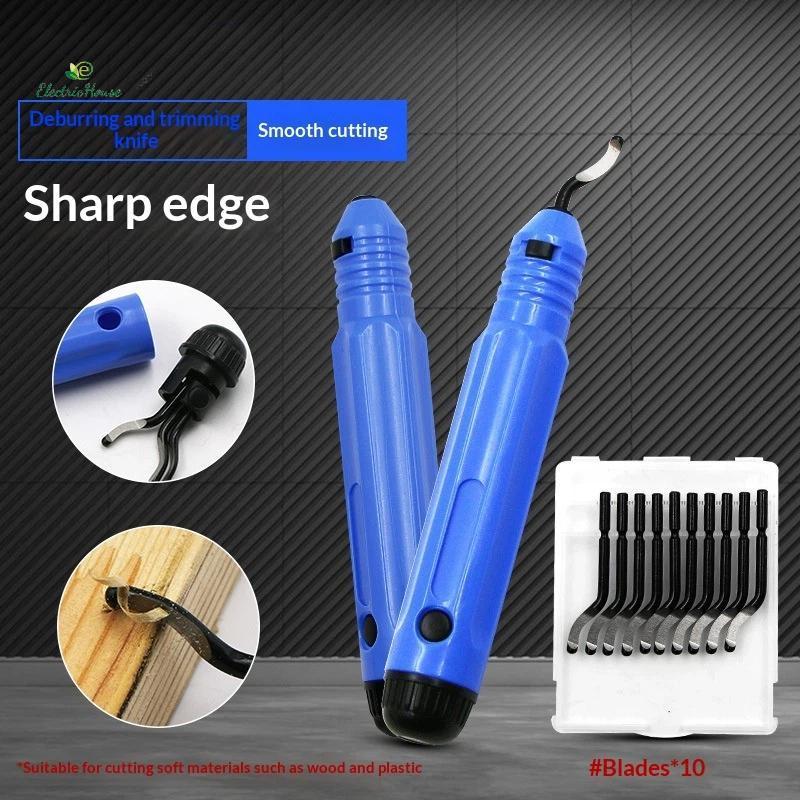 [Nhà Điện] Dụng Cụ Deburring Với 10 Thép des, Dụng Cụ Deburring Đầu Xoay 360 Độ Cho Nhựa Kim Loại Nhựa In 3D Gỗ mới