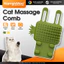HamshMoc Bàn chải Massage cho mèo Bàn chải chải chải lông để rụng dây đeo có thể điều chỉnh Răng silicon cho thú cưng