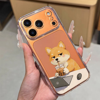 Ốp điện thoại làm việc từ nhà Boba Shiba & Corgi cho iPhone 17Air / 16 / 15PLUS / 14 / 13pro Max / 12 / 11 / X / XS / 7 / 8, sáng tạo. Vỏ trong suốt, chống thấm nước, chống sốc, vỏ bảo vệ