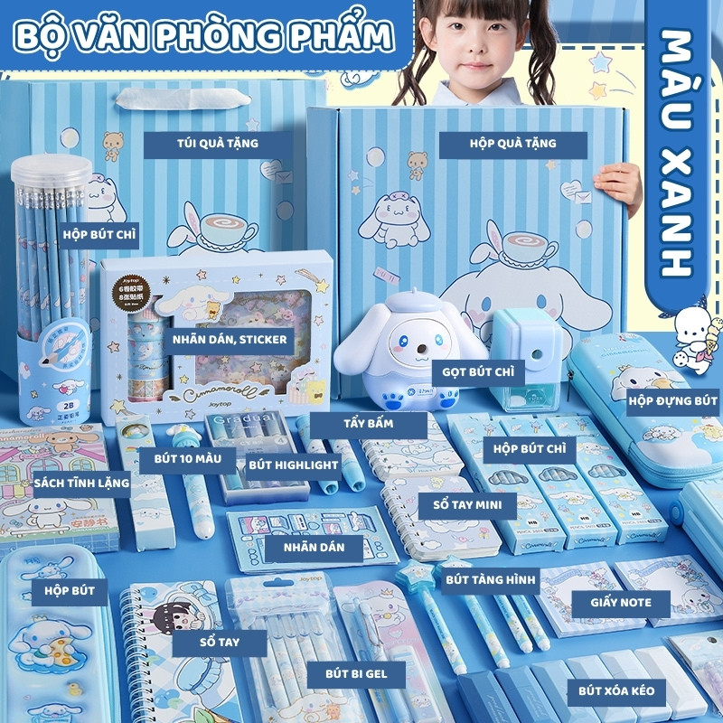 Bộ Quà Tặng Văn Phòng Phẩm Cao Cấp, Túi Đựng Bút Dễ Thương - Quà Tặng Hoàn Hảo Cho Bé Học Sinh Vào Những Ngày Lễ