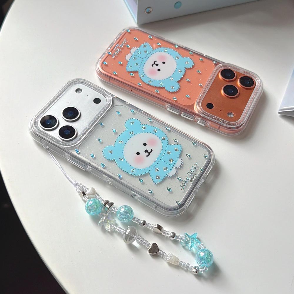 Vỏ cứng trong suốt Tương thích với iPhone 13 14 14Pro 14ProMax 15 15Pro 15ProMax 16 16Pro 16ProMax 17 17Pro 17ProMax Ốp họa tiết gấu áo mưa