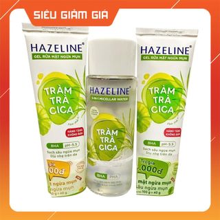 Combo 3 món: 1 Chai nước tẩy trang Haze line 100ml + 2 Tuýp sữa rửa mặt 40g (Hàng khuyến mãi)