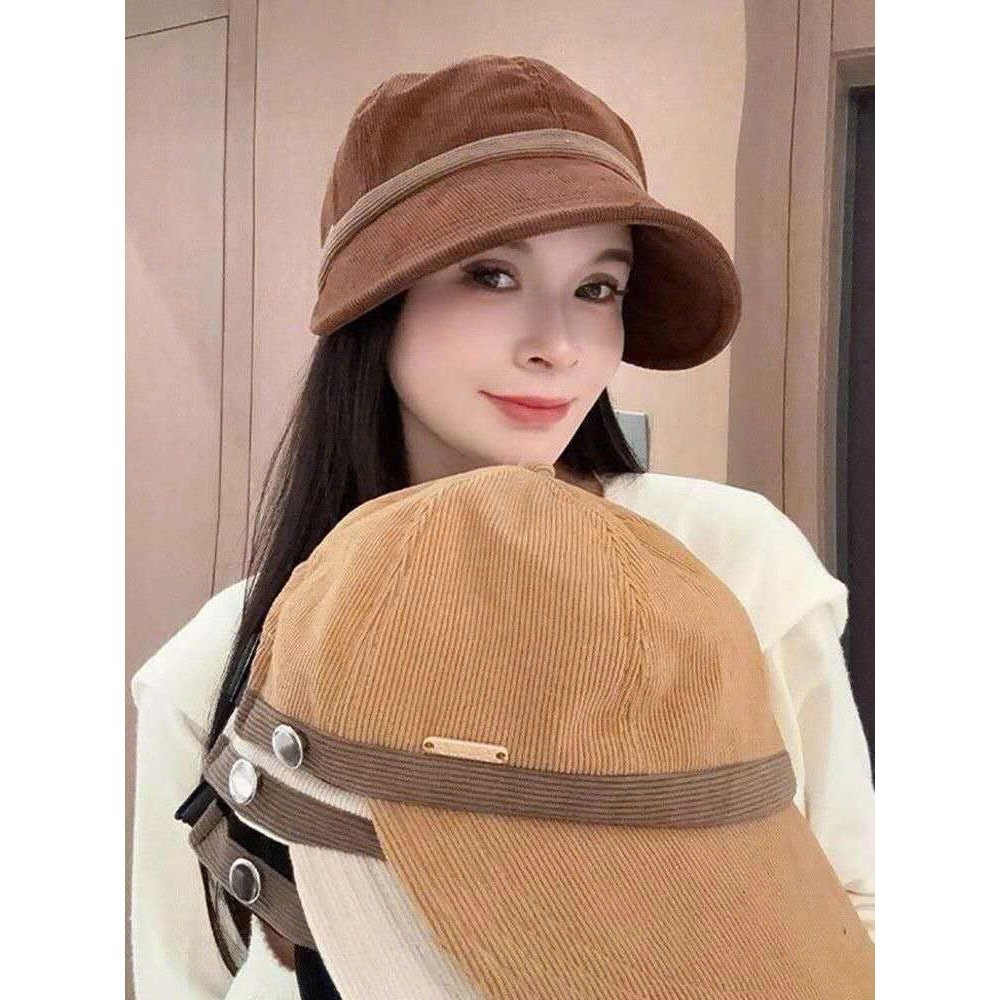 Mũ chống nắng vải nhung có nút cài khẩu trang, Mũ ngư dân vành rộng thông thường Thể thao ngoài trời
