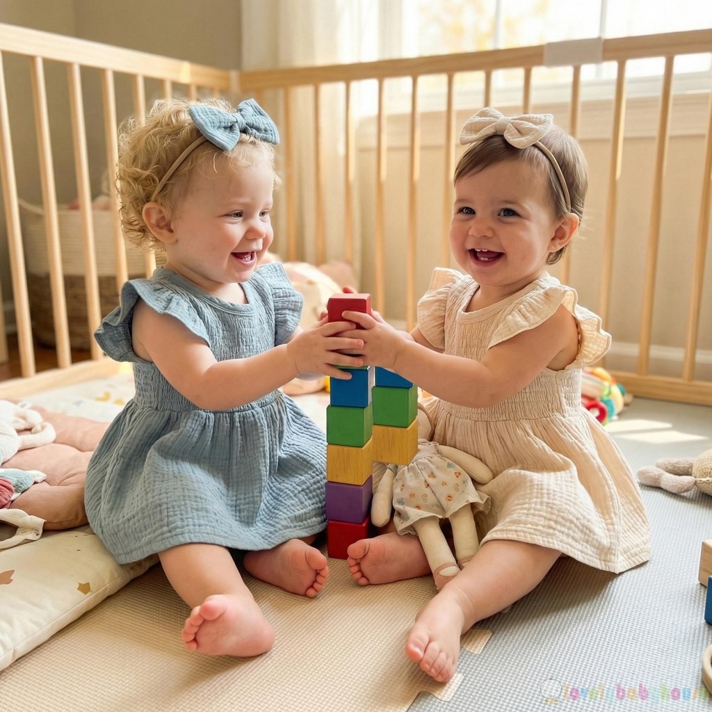 LBH-Baby Girl Mùa Hè Màu Trơn Bay Tay Áo Liền Quần Đầm Nơ Đầu Bộ 2 Mảnh