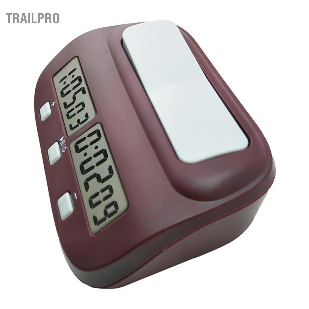 TrailPro Đồng hồ cờ vua kỹ thuật số chuyên nghiệp Đồng hồ đếm ngược có báo thức Trò chơi trên bàn điện tử Tiền thưởng thi đấu Giải đấu tổng thể