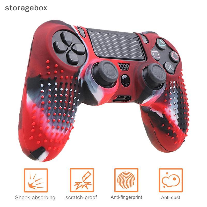[Hộp lưu trữ] Vỏ bọc da bằng cao su silicon ngụy trang cho bộ điều khiển PlayStation 4 PS4 Đẹp