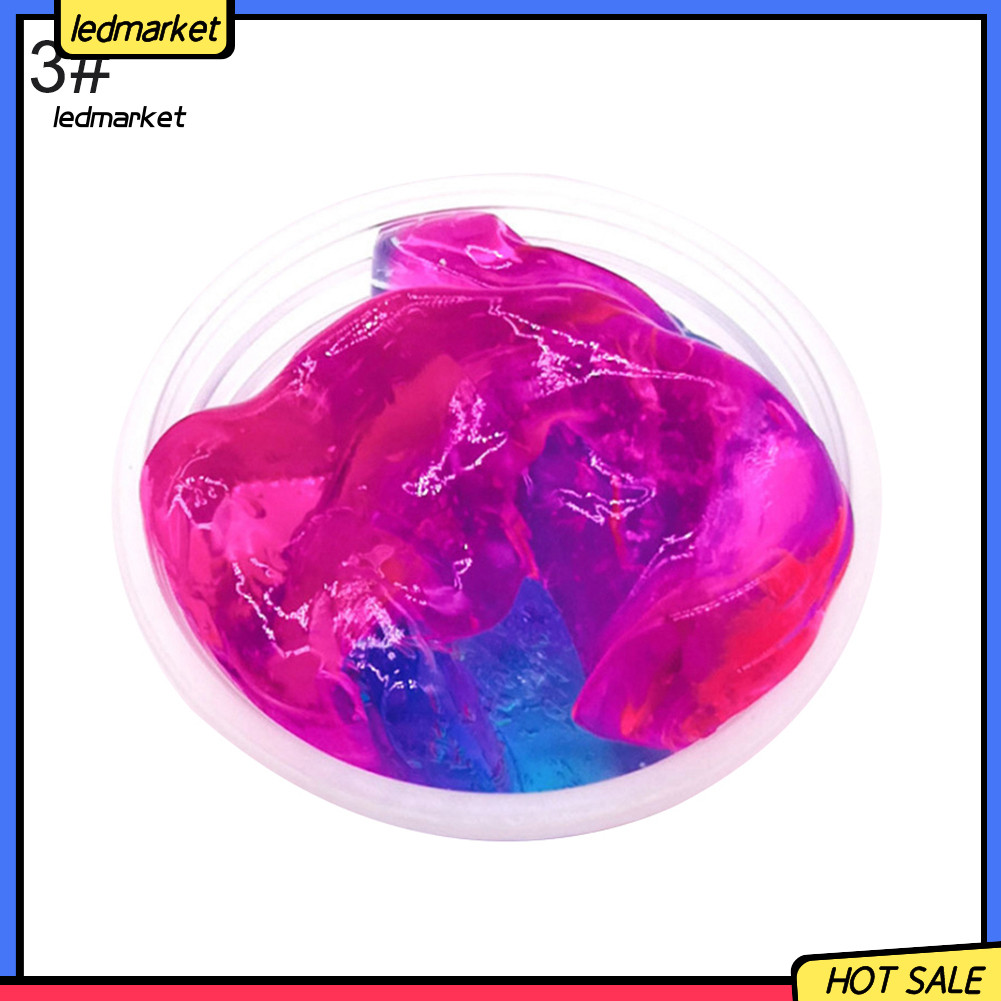 (Ledmarket) Nhiều Màu Pha Lê Trong Suốt Slime Squishy Đất Sét Co Giãn Giảm Căng Thẳng Đồ Chơi Trẻ Em