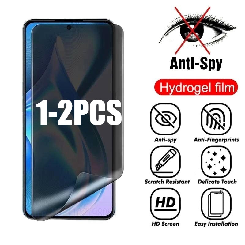 1-2 Chiếc Chống Gián Điệp Riêng Tư Mềm Hydrogel Cho Infinix Note 50 50s 50x 60 Edge Pro Plus 4G Chống Ánh Sáng Xanh Và Mờ Phim Mờ HD Bảo Vệ Màn Hình