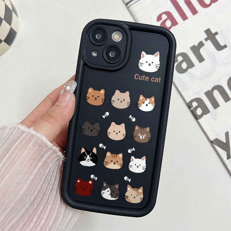 Ốp Lưng Cho Samsung Galaxy S26 S25 S24 S23 S22 S21 S20 Plus Ultra FE A04S A03S A02 M02 A12 M12 M32 A20 A30 A50S A30S Thiết Kế Mắt Thiên Thần Chống Rơi Họa Tiết Mèo Dễ Thương JGS136