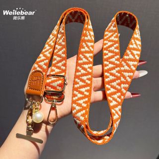 Thêu Chính Hãng Mở Rộng Giải Nén Điện Thoại Di Động Dây Đeo Ngang Có Thể Điều Chỉnh Treo Cổ Mạnh Bền Túi Máy Ảnh Dây Đeo Vai