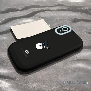 Ốp lưng IPhone 17 16 15 14 13 12 11 Pro Max XRXSMax 78 Plus Dễ thương Cartoon Puppy Couple Puff trường hợp điện thoại