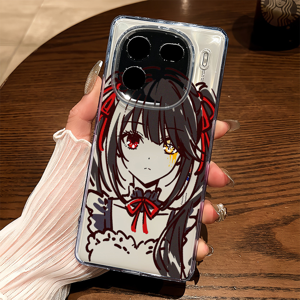 Dành cho iQOO 15 / 13 / 12 Neo 11 / Neo 10 Z9 Z10 Z11 Turbo “Date A Live ”“ Tokisaki Kurumi ” Vỏ điện thoại trong suốt mềm / Z10 Turbo + Neo 9 Z9X Z8X ‌Bảo vệ Camera Vỏ iQOO chống sốc