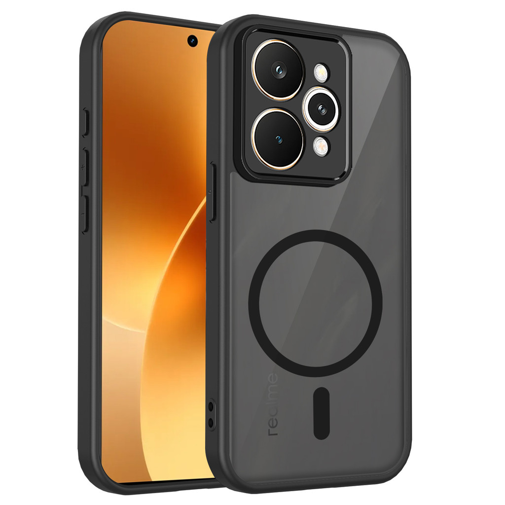 Ốp lưng Realme 15 Pro 5G Vỏ thu hút từ tính màu đen mờ cho Ốp điện thoại Realme 15 5G