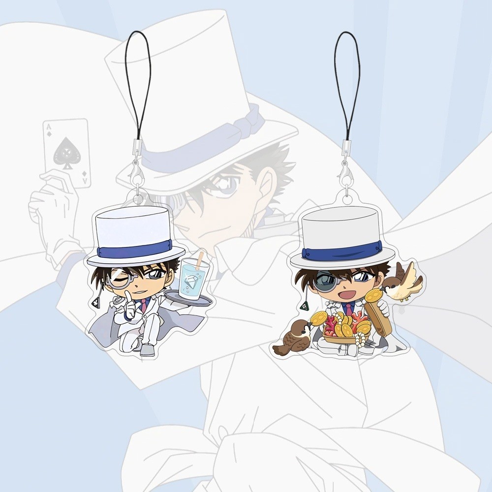 Dây đeo điện thoại 55mm Kid Phim hoạt hình Dectective Conan Charms Carton Phụ kiện điện thoại Acrylic Mặ