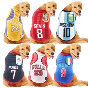 Mùa Xuân Mùa Hè Mỏng Phong Cách Thú Cưng Chó Mèo Mèo Pháp Chiến Đấu Teddy Bichon Corgi Quần Áo World Cup Bóng Rổ Áo Cung Cấp