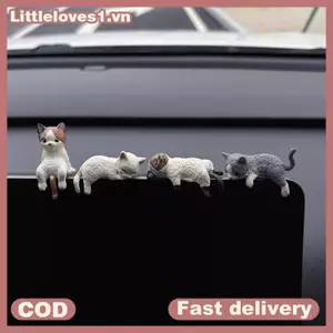 Littleloves1 5 Cái / bộ Dễ Thương Trang Trí Ô Tô Ngủ Búp Bê Mèo Sáng Tạo Tự Động Đồ Trang Trí Đồ Chơi Mèo Micro Phong Cảnh Mô Hình Phụ Kiện Xe Hơi Dễ Thương Quà Tặng VN