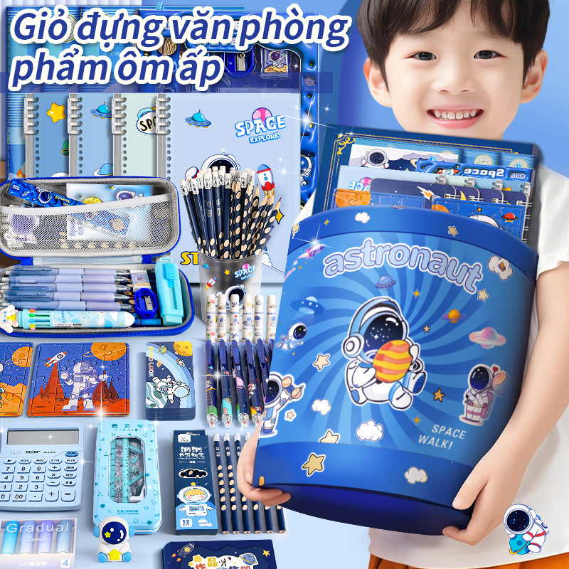 Bộ dụng cụ học tập cho người lái máy bay – hộp bút, bút chì, hộp quà học tập, phù hợp tặng trẻ em